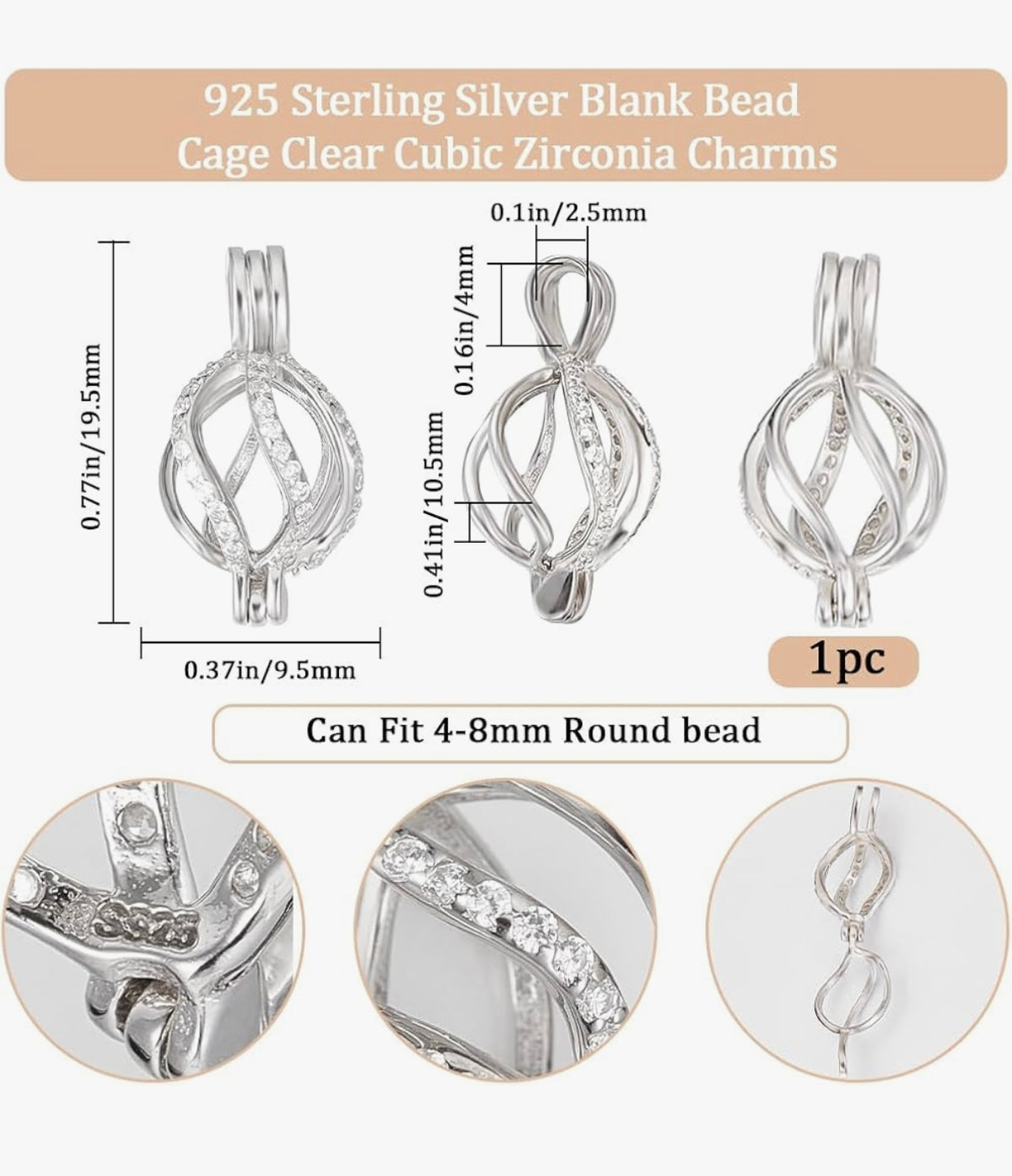 Sterling Silver Pearl Cage!