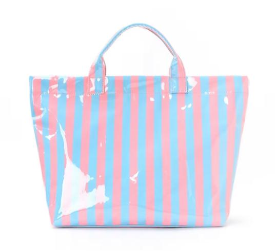 ADD-ON PVC Tote with lines and Handles!